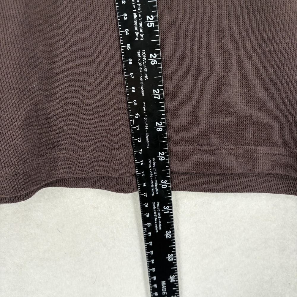 Perry Ellis Sweater Mens 2XL Brown Cotton Blend 1/4 Zip Collared Pullover Pocket - Picture 8 of 13